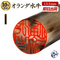 ＼期間限定ポイント10倍／ 印鑑 実印 銀行印 即日発送 オランダ水牛 【13.5mm】 認印 認め印 はんこ ハン…