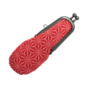 【最大1000円OFFクーポン発行中】shachihata 印鑑ケース 縦入 麻の葉柄 赤スタンプ はんこ 3980円以上 送料無料