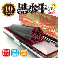 印鑑 実印 銀行印 【 黒水牛 個人印鑑 16.5mm 18mm 印鑑ケース付 】サイズが選べる オーダー はんこ 判子…