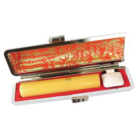 サイズが選べる　個人印鑑　モミ皮ケース付き　10.5mm〜15mm　柘　認印　銀行印　ハンコ　保証付き