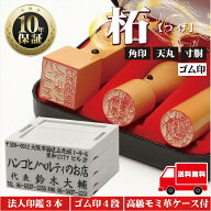 【ゴム印10％off】 法人印鑑 セット 3本 電子印鑑 【ゴム印付】 法人用印鑑 はんこ 認印【代表印18 銀行…