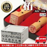 【全商品ポイント10倍！】【ゴム印10％off】【サイズが選べる】 法人印鑑セット 2本 【ゴム印付】 法人印…