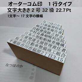 別製ゴム印 1行 2号32級 22.7pt オーダーメイド ゴム印 インボイス 登録番号 事務用スタンプ 経理用スタンプ オフィス 仕事用 経理