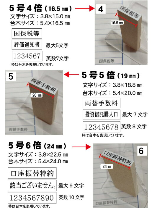 楽天市場】別製ゴム印 1行 5号 15級 10.5pt オーダーメイド ゴム印 