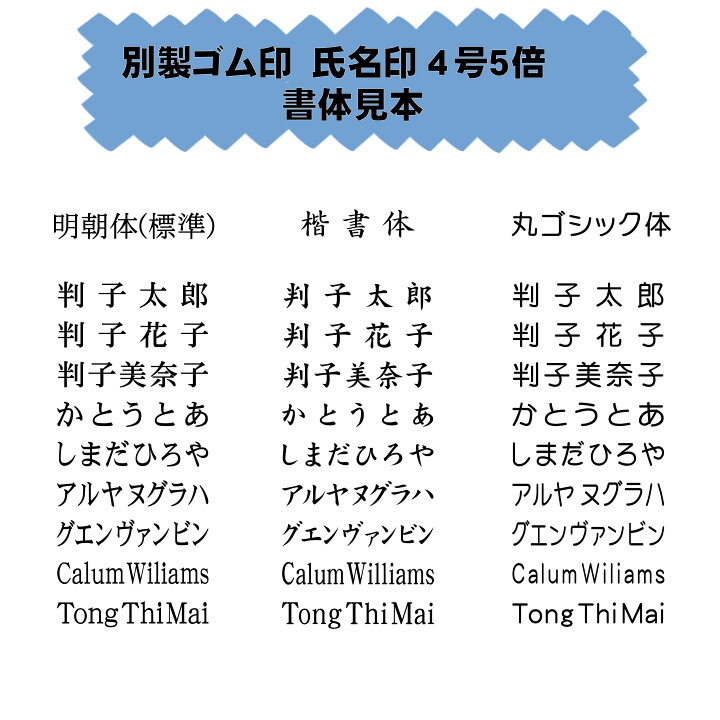 楽天市場】＼30日限定クーポン・Pt5倍／別製ゴム印 氏名印4号5倍 名前 