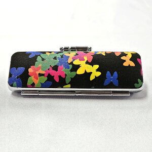 【在庫処分】バタフライ【朱肉付 印鑑 ケース】対応 サイズ 13.5 15 mm 兼用 実印 銀行印 認印 はんこ 印章 オシャレ カワイイ ポイント消化 数量限定 アウトレット 軽量