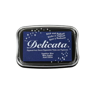 【TSUKINEKO ツキネコ】デリカータL(Delicata)【ラメ入 スタンプパッド】スタンプ台 インクパッド 消しゴム 手作り オリジナルスタンプゴールド 金 青色 緑 赤 白 茶水性 顔料系 自然乾燥再生紙