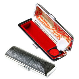 【50円OFFクーポン配布中】個人印鑑ケース 高級もみ革印鑑ケース 黒 赤 10.5mm〜18.0mm用 10.5mm 12mm 13.5mm 15mm 16.5mm 18.0mm 実印 銀行印 認印 高級感 印鑑 はんこ ギフト 祝い プレゼント