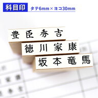 【10％OFFクーポン配布中】ゴム印 氏名印 科目印 6mm×30mm 個人印鑑 ハンコ お名前スタンプ おなまえス…