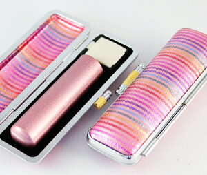 【10%OFFクーポン配布中】 印鑑・はんこ 実印 銀行印 認印 メタリックピンク カラー天然本水牛 サイズ【13.5mm】 かぐや印鑑ケース付(ピンク ) 個人印鑑 ハンコ いんかん 就職祝い 印鑑セ