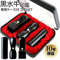 【10％OFFクーポン配布中】【即日発送】 法人印鑑 会社印 印鑑 はんこ 黒水牛印鑑3本Aセット 専用ケース…