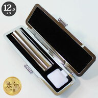 【50円OFFクーポン配布中】印鑑・はんこ チタン シルバーミラーチタン印鑑 【12.0mm】 ブラックもみ革印…