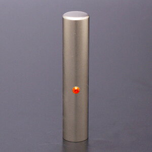 送料無料◆印鑑 はんこ チタン印鑑 銀行印 ジュエルズ チタン ヒヤシンス 12mm 【印鑑ケース付】 [印鑑 銀行印 作成 印鑑ケース付き セット ハンコ 名前 判子 ギフト プレゼント お祝い 子供