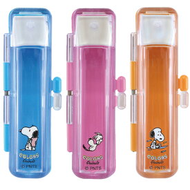 印鑑ケース スヌーピー ハーフスケルトン 印鑑ケース 朱肉付（12mm丸×60mm丈用） [スヌーピー グッズ かわいい 可愛い 印鑑 ケース はんこケース ハンコケース はんこ 判子 はんこ入れ]【メール便配送対応商品】