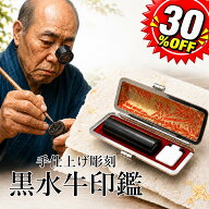 【限定30%OFFクーポン】印鑑 実印 銀行印 認印 【即日発送】黒水牛印鑑 ケース付 印鑑セット はんこ サイ…
