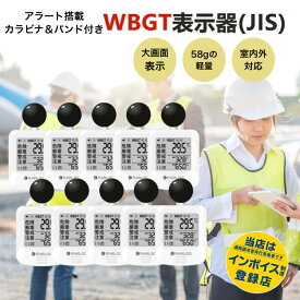 在庫あり即納！10個セット 電池付き 黒球式熱中症指数計 JIS適合品 JIS準拠 黒球付熱中症計 黒球型携帯熱中症計 WBGT アラーム RABLISS KO392 温度計測 熱中症対策 義務化 熱中症予防 熱中症 測定器 温度 熱中アラーム wbgt測定器 屋外