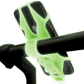 色：Luminous Green (二代目: 4~6.7インチのスマホに対応) Bone Bike Tie 2 自転車 スマホ ホルダー 全シリコン製 超軽量 脱着簡単 脱落防止 4-6.5インチのスマホに対応 iPhone 11 Pro Max XS XR X 8 7 6S Plus Xperia