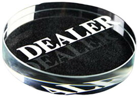 色：直径6cm dilib ディーラーボタン 人工水晶 ポーカー カードゲーム テキサス カジノ チップ ルーレット DEALER (クリア, 直径6cm)