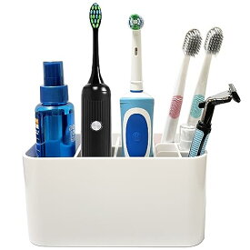 HURKEYE バスルーム歯ブラシホルダー壁掛け式取り外し可能家庭用歯ブラシ収納ケース電動歯ブラシと手動歯ブラシの保管に適し、シャワー、キッチンに適用する