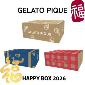 1月1日発売 予約 2026年福袋 GELATO PIQUE LADY'S SIZE MEN'S SIZE ジェラートピケ ジェラピケ HAPPY BOX 2026 部屋着 ルームウェア 新春福袋 オンライン限定 5点セット レディース ピンク メンズ グレー 正月 ハッピーボックス