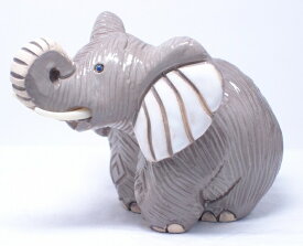 アフリカ象 159陶器 置物 動物 ゾウ 象 ぞう elephant アジア アフリカ インテリア オブジェ おしゃれ かわいい 雑貨 贈り物 プレゼント ウルグアイ製