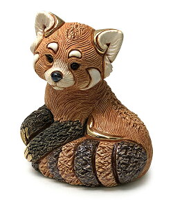 送料無料 レッサーパンダ F227陶器 置物 動物 パンダ アライグマ クマ 狸 red panda ペット テディベア インテリア オブジェ 雑貨 おしゃれ かわいい 贈り物 プレゼント