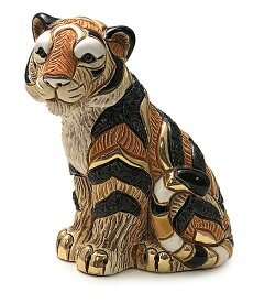 送料無料 座るトラ F233陶器 置物 動物 トラ とら 虎 tiger タイガー 干支 十二支 寅 ペット インテリア オブジェ 雑貨 おしゃれ かわいい 贈り物 プレゼント