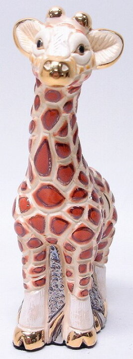 楽天市場 送料無料 キリン子供 F342陶器 置物 動物 キリン きりん 麒麟 Giraffe アフリカ インテリア オブジェ おしゃれ かわいい 雑貨 贈り物 プレゼント ウルグアイ製 リンコナダ