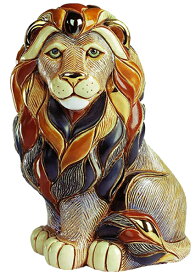 送料無料 座るライオンL 1008陶器 置物 動物 ライオン らいおん 獅子 lion 百獣の王 ペット インテリア オブジェ 雑貨 おしゃれ かわいい 贈り物 プレゼント
