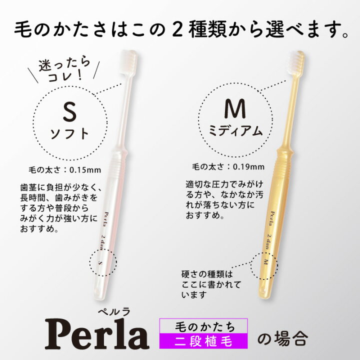 楽天市場】◎【1本入】歯科専用歯ブラシ PDR 大人用 ペルラ 二段植毛 Perla 2-dan ソフト S やわらかめ ミディアム M ふつう 超コンパクトヘッド 日本製 P.D.R. (ピーディーアール) : オススメの歯ブラシ ハノケア