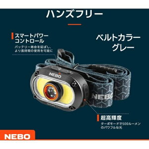 �y�݌ɕi�zNEBO �[�d���w�b�h���C�g(LED) MYCRO 500�{ NEBHLP1005G IPX4�̖h���h�o�K�i �ϏՌ����i1m) 705-9977