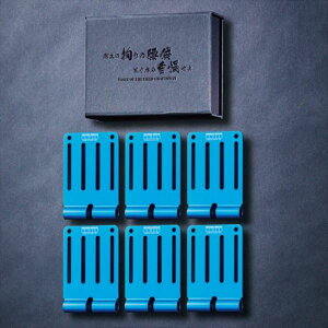 【1個のみ在庫あり】ニックス(KNICKS) ALU-15L-6-BL 6枚入りBOXセット(ブルー/ロング) アルミ総削り出しベルトループ(一部削り出し) Lサイズ ×6個セット パーツ 金具 腰袋 工具袋 道具袋