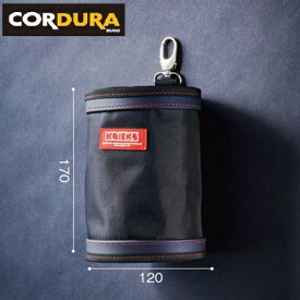【在庫あり】ニックス(KNICKS) KC-100W 脱着タイプダストホルダー 自立型 縁補強タイプ CORDURA1000D生地 押し型EVA内蔵型 ダストボックス ゴミ入れ 小物入れ コーデュラ 腰袋 工具袋 道具袋