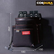 【在庫あり】ニックス(KNICKS) KC-212NSDX 軽量3段チェーン後付けタイプ腰袋 CORDURA1000D生地 底部PE板…