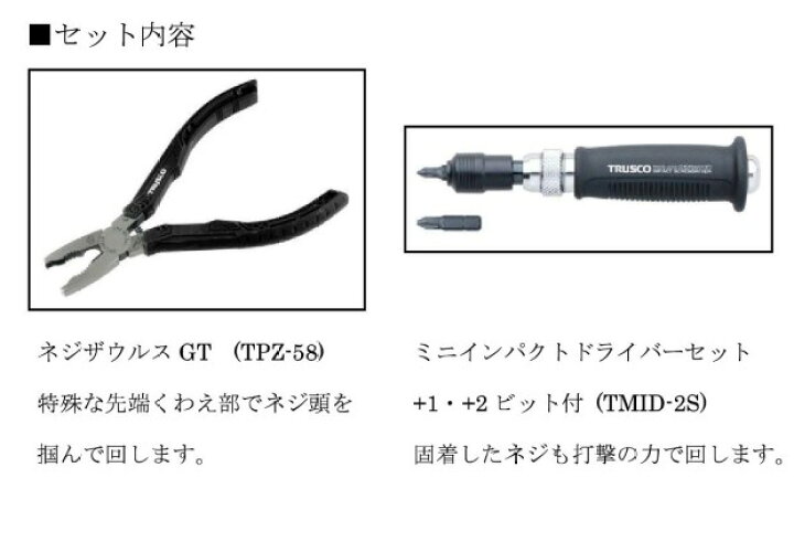 楽天市場】【TRUSCO】なめたネジはずし工具セット 5点 TNNS-5 【ネジ 