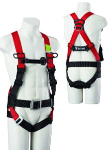 【新規格 】タイタン イージーハーネスNeo 作業ベルト付(Mサイズ) EHNN-9B(M) 背中:X、腿:V、肩パッド、ワンタッチバックル フルハーネス安全帯