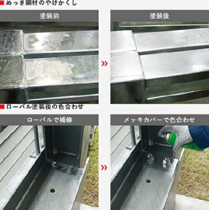 亜鉛 メッキ スプレー ローバルスプレー 300ml 6本 箱 110797 ローバル 亜鉛めっき塗料 錆止め