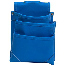 コヅチ 革製腰袋3段 ブルー CHS-06BU 青 作業工具 接着・接合工具・その他 工具差し 腰袋 工具袋 道具袋 KOZUCHI