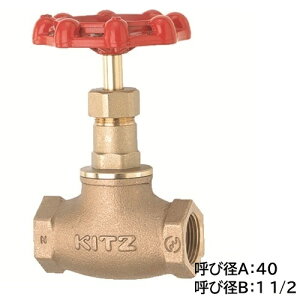 KITZ �����O���[�u�o���u J 10K 40A 11/2 �L�b�c �����ʌ`�� �˂����݌` ���ʒ��� JIS B 2011�K���i