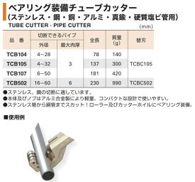 スーパーツール　ベアリング装備チューブカッター・パイプカッター　TCB107