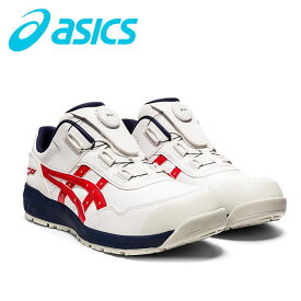 送料込■asicsアシックス作業用靴　ウィンジョブCP306 Boa 100（1273A029）ホワイト×クラシックレッド