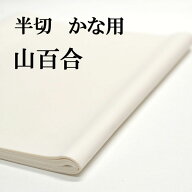 書道 書道紙 条幅紙 手漉き 画仙紙 山百合 半切 20枚 かな用 薄口 漉き込 | 手漉き画仙紙 条幅 仮名用 か…