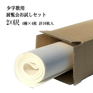 手漉き 画仙紙 お試し 厚口展覧会用少字数お試しセット 2×6尺(600×1800mm)が5種×4枚入っています上級者 漢字 清書用 提出用 行書 草書 楷書 隷書 篆書