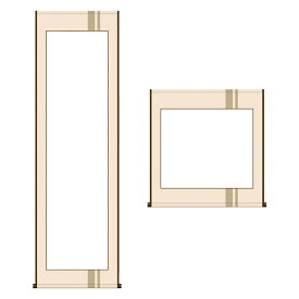 表装 額趣 洋表装 C「竹垣仕立」 尺五サイズ (W36～45×H135cmまで) 書道 表具 掛け軸 作品 展示 洋室 洋風 モダン 書道用品 半紙屋e-shop