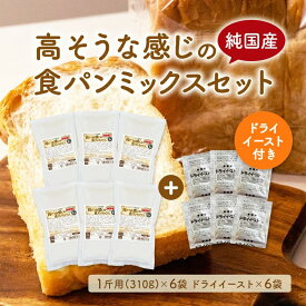 送料無料 純国産 高そうな感じのパンミックス6個セット＋イースト6個付（半鐘屋オリジナル・ホームベーカリー）