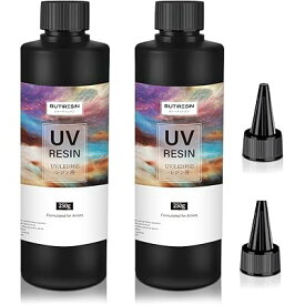 ButiResin レジン液 500g UVレジン液 大容量 ハードタイプ UV‐LED対応 高い透明度 急速硬化 黄変なし 低刺激 DIY レジンアート