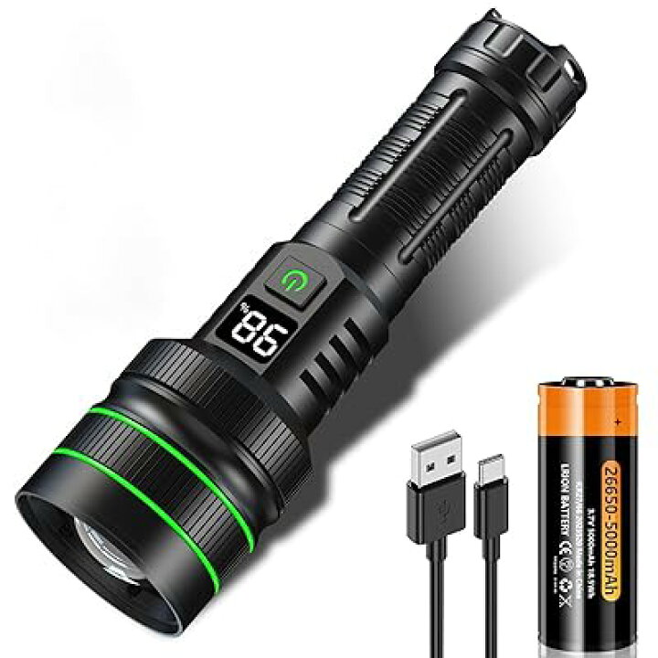 楽天市場】懐中電灯 led【2024最新登場 記憶機能 大液晶画面デジタル残 