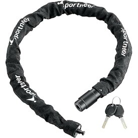 Sportneer 自転車 鍵 チェーンロック120cm 極太 8mm カギ2本 自転車ロック バイクロック 電動自動車ロック ロードバイク 防犯ケーブル 多用途ロック 約1.5kg ブラック 盗難防止 日本語取扱説明書