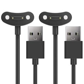 TUSITA [2本 1M] 充電ケーブル 対応 TicWatch Pro 5, Pro 3, Pro 3 LTE, Pro X, E3 充電器 - USB 磁気 充電 - スマートウォッチアクセサリ