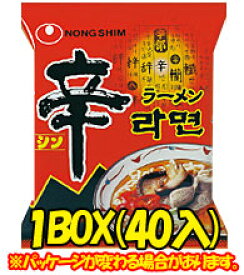 BOX販売【農心】 辛ラーメン120gX1箱(40個)　袋麺　韓国ラーメン　韓国袋ラーメン　辛いラーメン　韓国麺